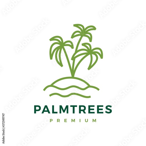 palm tree logo vector icon illustration