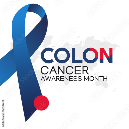 vector graphic of colon cancer awareness month good for colon cancer awareness month celebration. flat design. flyer design.flat illustration. awareness.