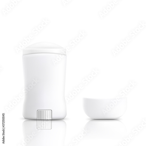 Detailed template of stick deodorant, realistic vector illustration isolated.
