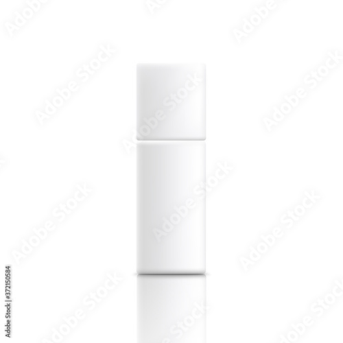 Deodorant antiperspirant bottle mockup realistic vector illustration isolated.