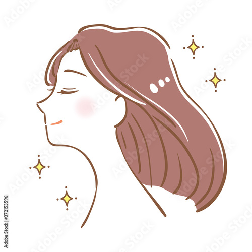 Woman with beautiful hair
