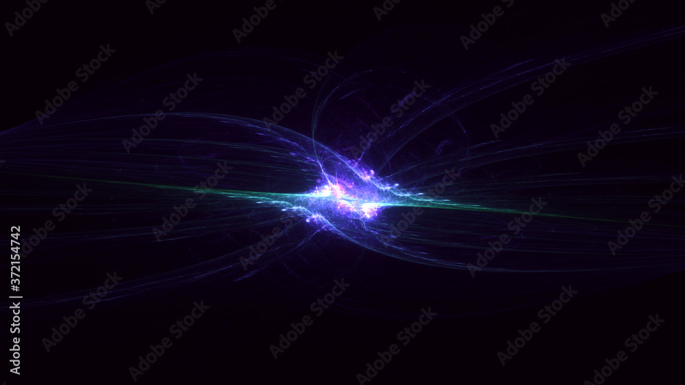 Obraz premium 3D rendering abstract multicolor fractal light background