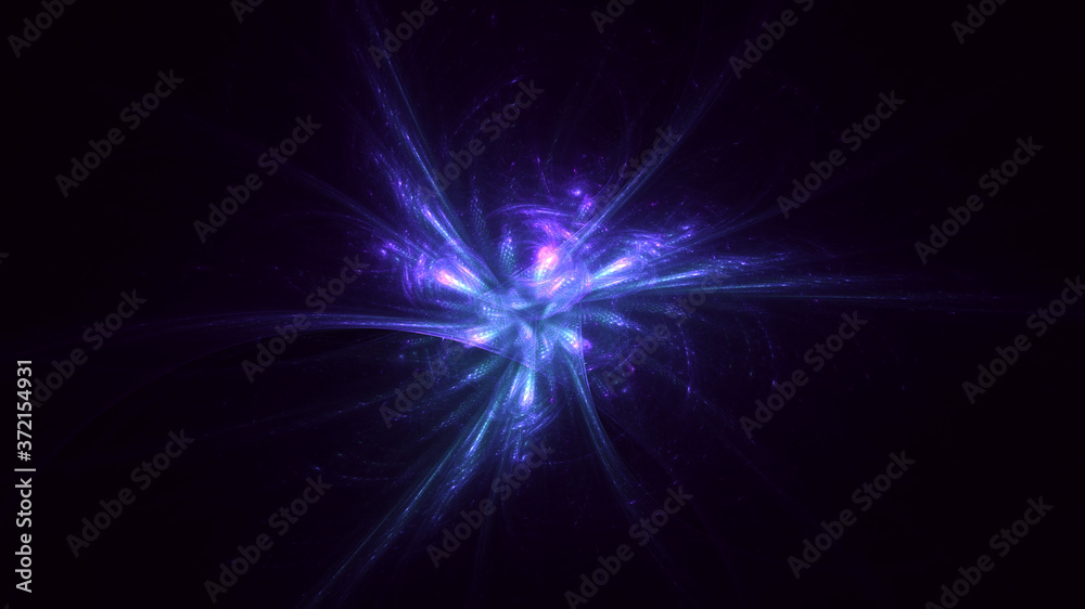 Fototapeta premium 3D rendering abstract multicolor fractal light background