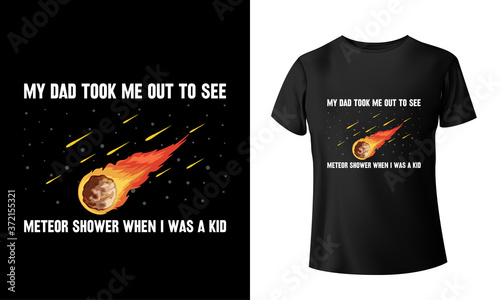 Meteor shower t shirt design 2