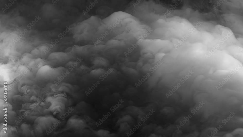 Mystery atmospheric fog, layer cloud of smoke, mist or dry ice. VFX