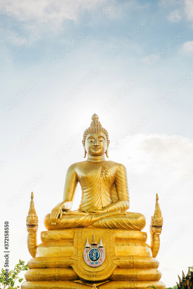 Gold statue of Buddha in Phuket, Thailand Gold statue of Buddha in Phuket, Thailand