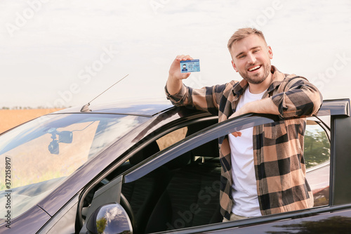 Happy young man after succe...