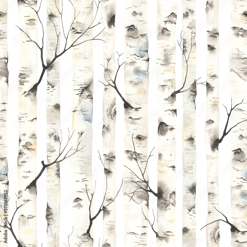 photo-art-print-birch-trees-with-branches-watercolor-seamless-pattern-nikole