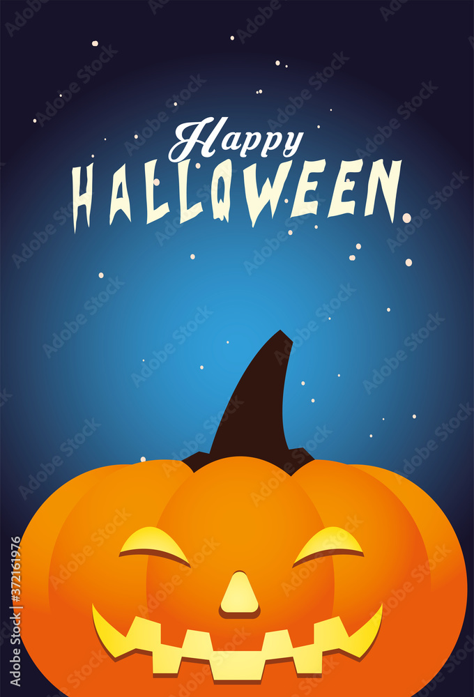 Halloween orange pumpkin cartoon vector design Halloween orange pumpkin cartoon vector design