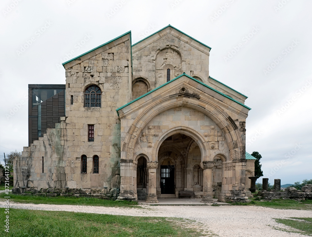 The front view of Bagrati Cathedral in Kutaisi, Georgia