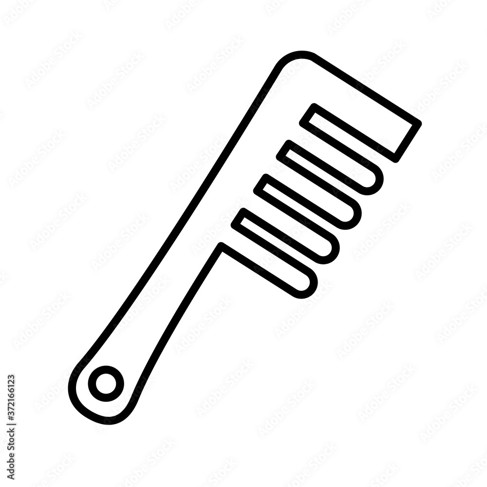 comb cosmetic accessory line style icon comb cosmetic accessory line style icon