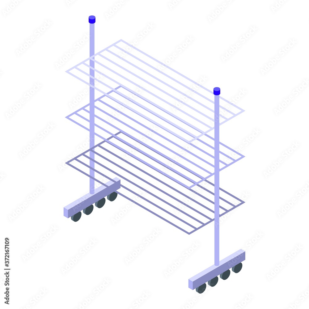 Clothes dryer rack icon. Isometric of clothes dryer rack vector icon for web design isolated on white background Clothes dryer rack icon. Isometric of clothes dryer rack vector icon for web design isolated on white background