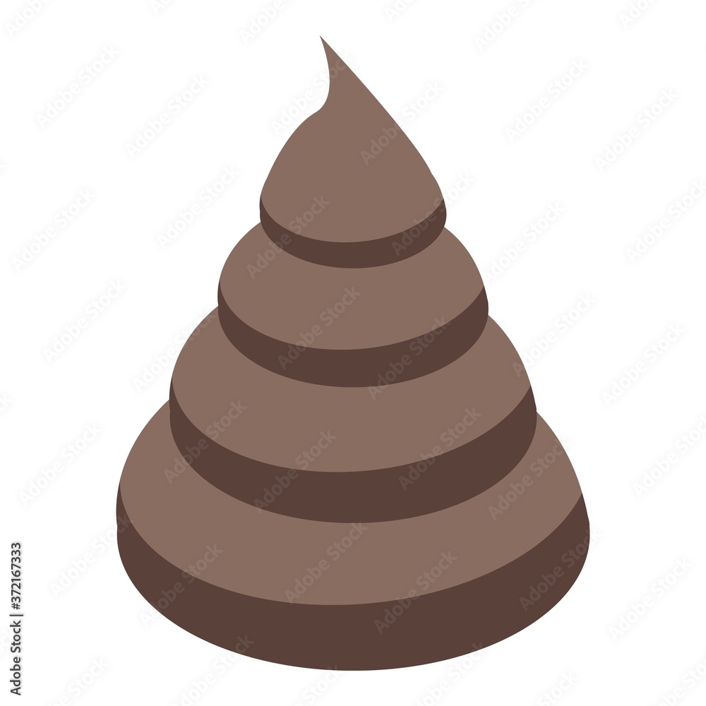 Diaper shit icon. Isometric of diaper shit vector icon for web design isolated on white background Diaper shit icon. Isometric of diaper shit vector icon for web design isolated on white background