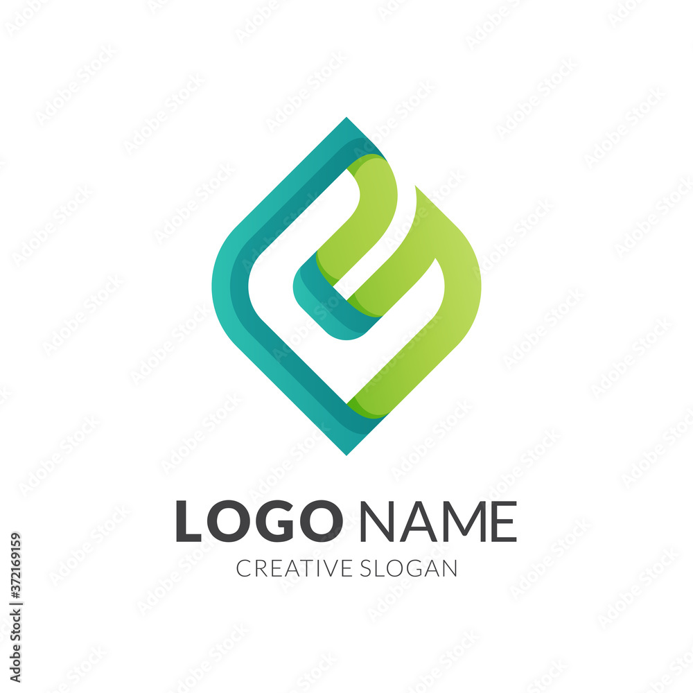 letter b and leaf logo design, modern 3d logo style in gradient green color letter b and leaf logo design, modern 3d logo style in gradient green color