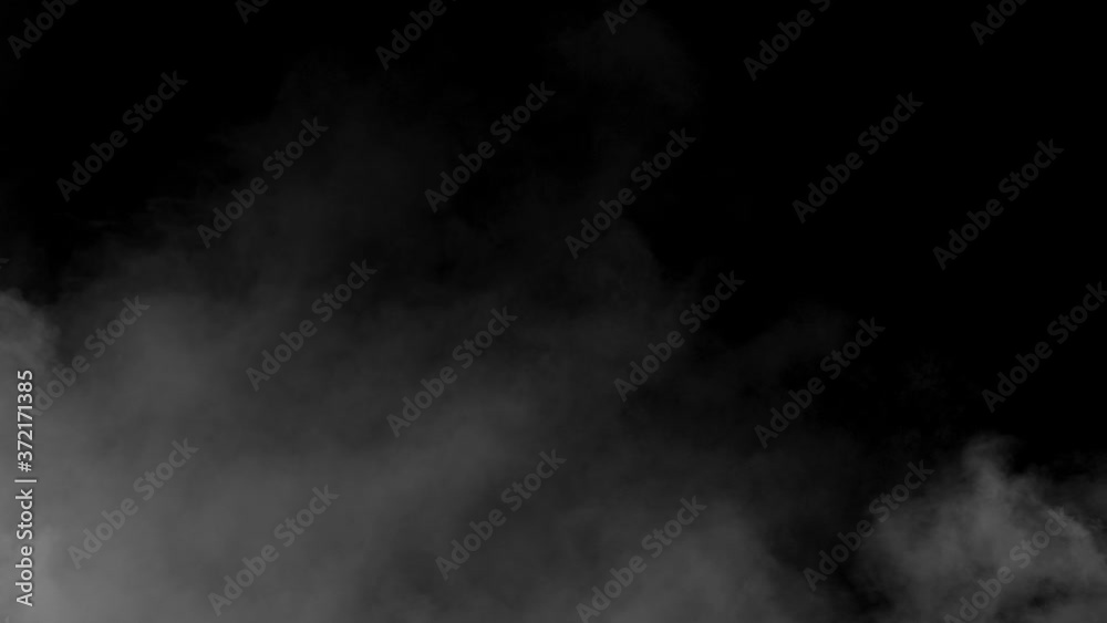 Mystery atmospheric fog, rising cloud of smoke, mist or dry ice. VFX