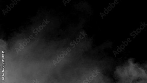 Mystery atmospheric fog, rising cloud of smoke, mist or dry ice. VFX