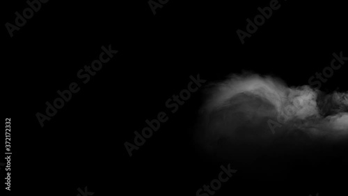 Mystery atmospheric fog, spreading cloud of smoke, mist or dry ice. VFX