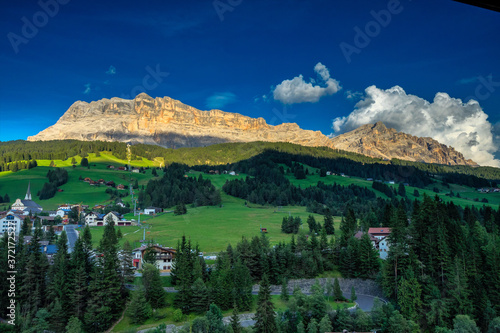 Sasso di Santa Croce in eastern Dolomites, Badia valley, South Tyrol, Italy