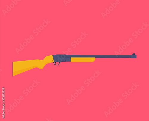 Flat illustration of shotgun vector for web design
