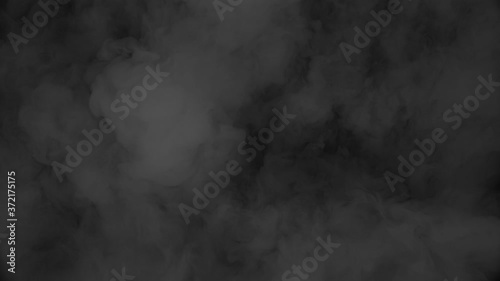 Mystery atmospheric fog, blowing cloud of smoke, mist or dry ice. VFX photo