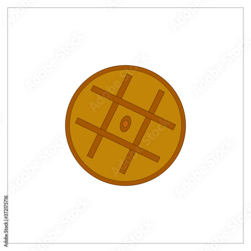 typical empanada in galicia spain, vector icon