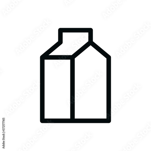 Milk pack isolated vector icon, kefir carton package outline icon with editable stroke