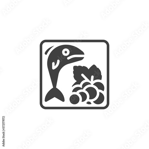 Perishable goods, packaging sign vector icon. filled flat sign for mobile concept and web design. glyph icon. Symbol, logo illustration. Vector graphics