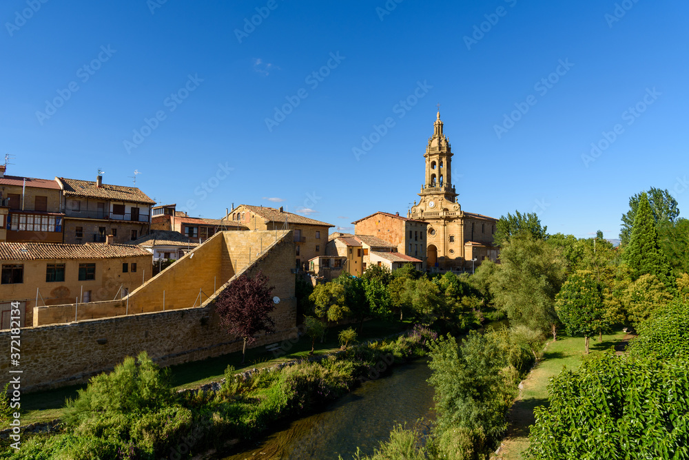 Scenic view of Cuzcurrita del Rio Tiron a small town in La Rioja region of Spain