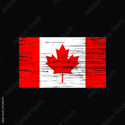 Canada Grunge Distress Country Flag Vector