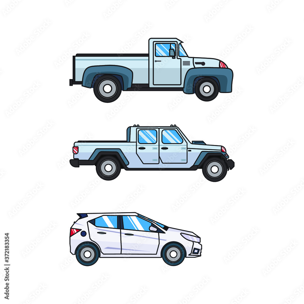 simple car vector flat design