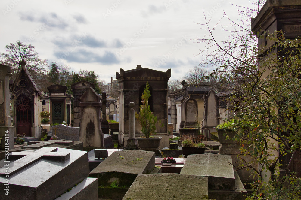 graveyard in the cemetery in paris