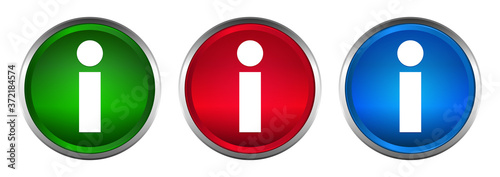 Info icon supreme round button set design illustration