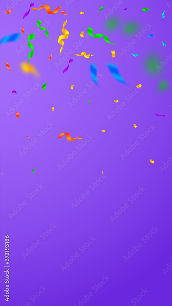Streamers and confetti. Colorful streamers tinsel 