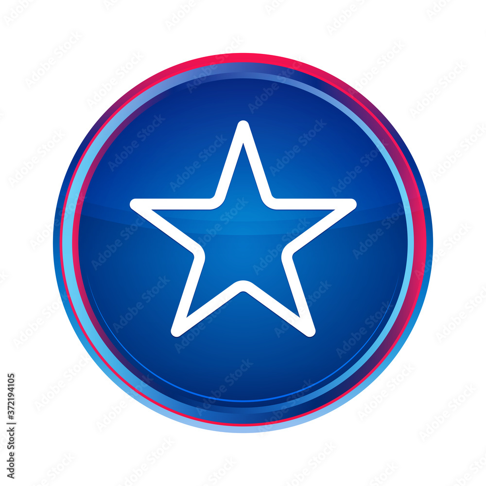 Star icon silky blue round button aqua design illustration Star icon silky blue round button aqua design illustration