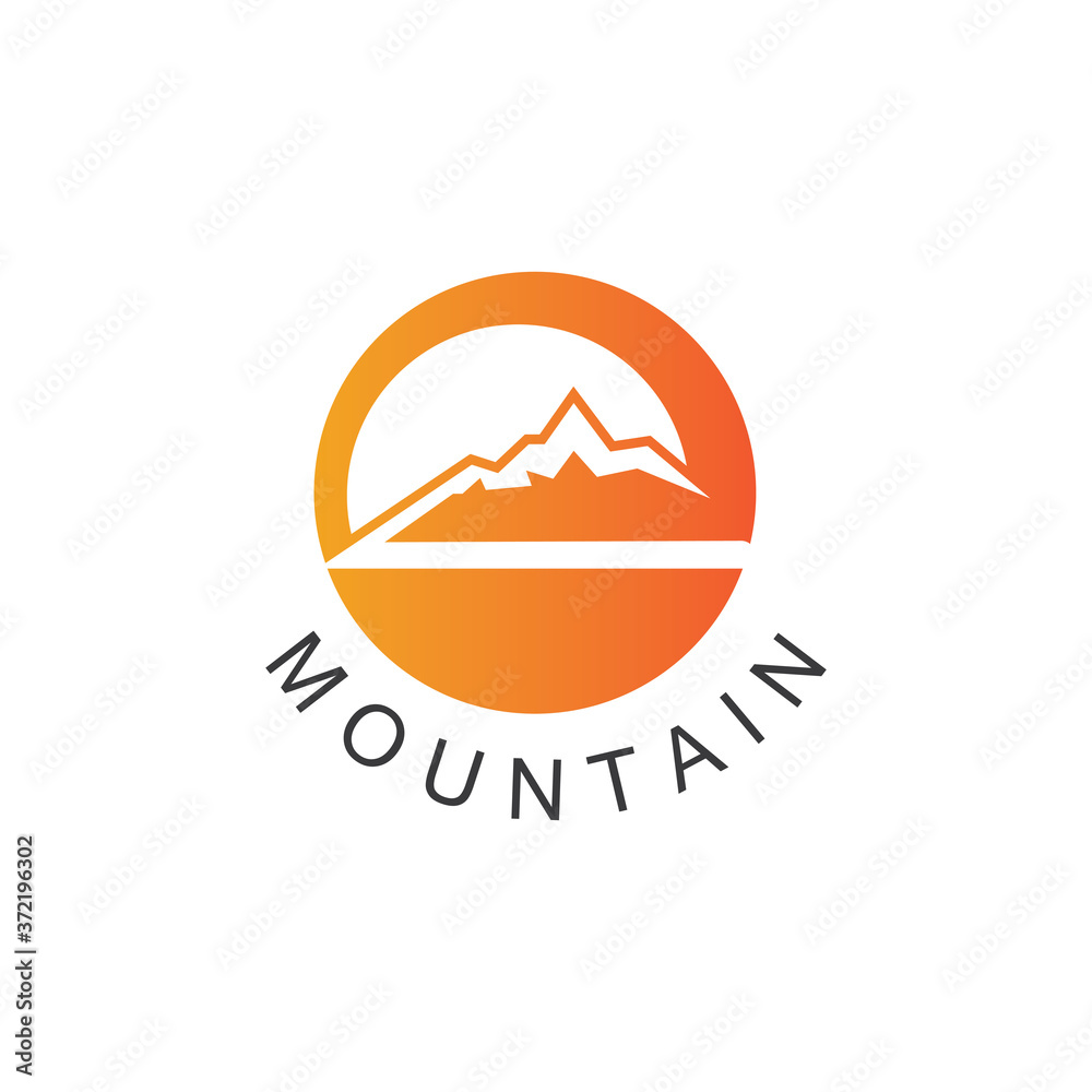 Obraz premium Mountain icon Logo