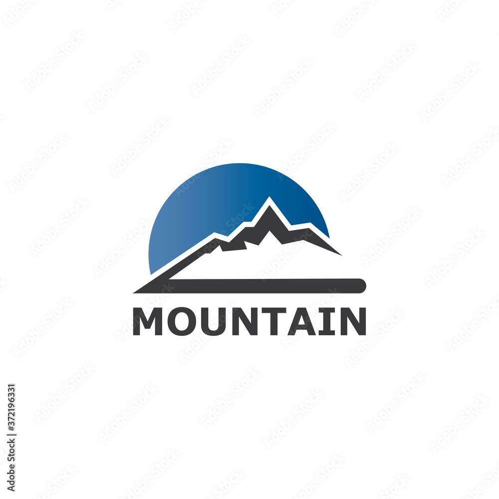 Naklejka premium Mountain icon Logo