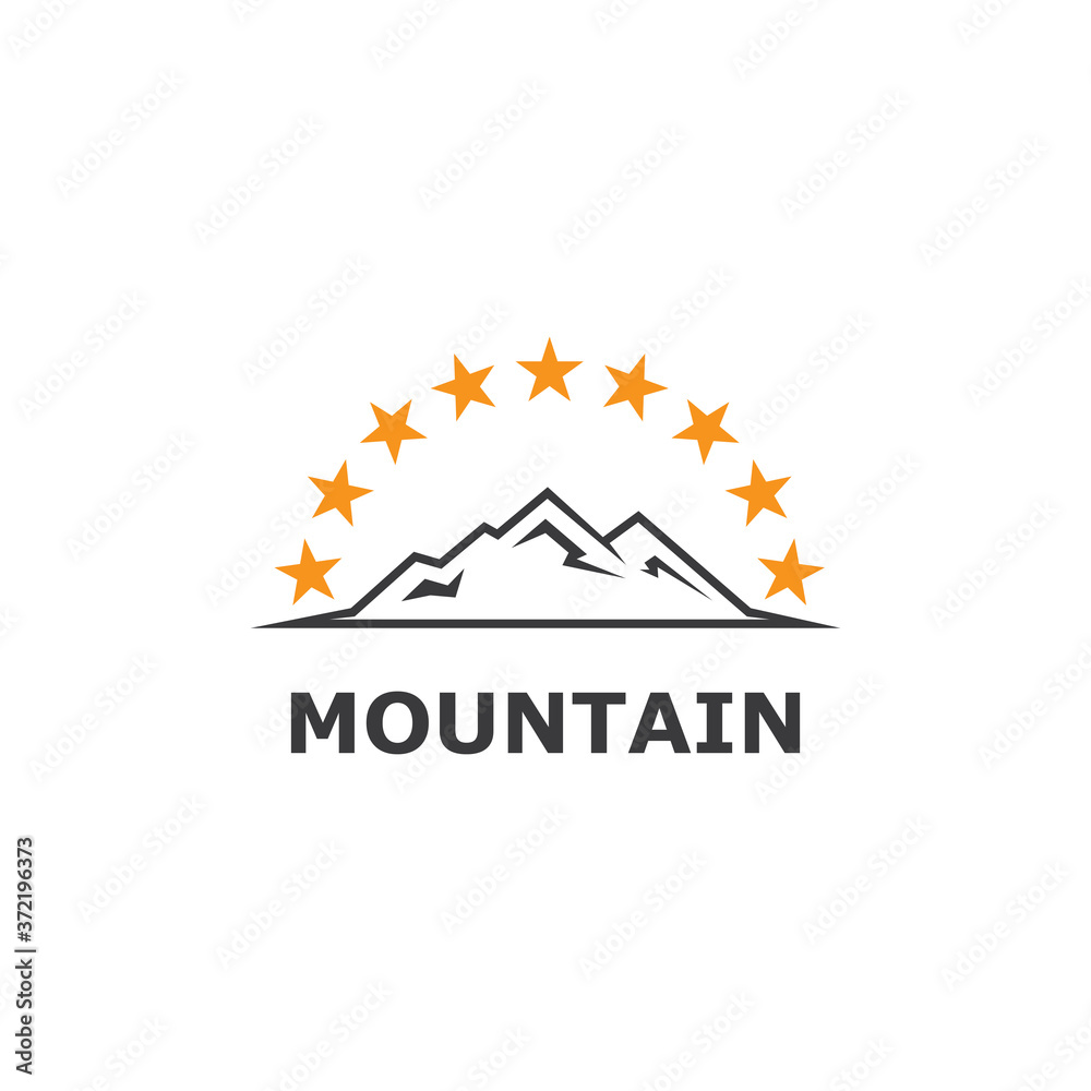 Obraz premium Mountain icon Logo