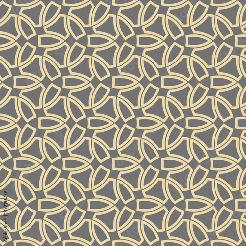 Fototapet Seamless golden vector ornament in arabian style