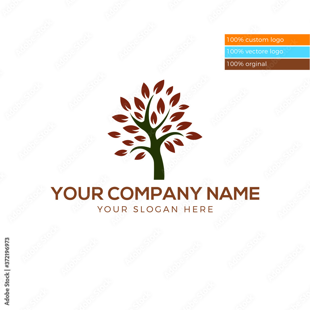 Obraz premium creative tree logo