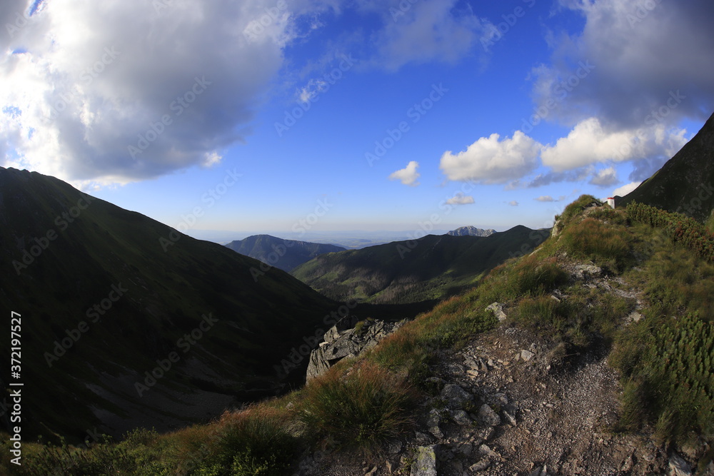 View from Dziurawa Przełęcz, Tatra Mountains