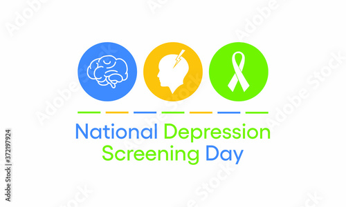 Vector illustration on the theme of National Depression screening day observed each year during October.