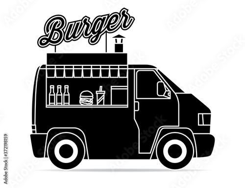 Deutscher Bus umgebaut zu einem Food Truck