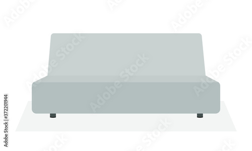 Sofa on the carpet on a white background