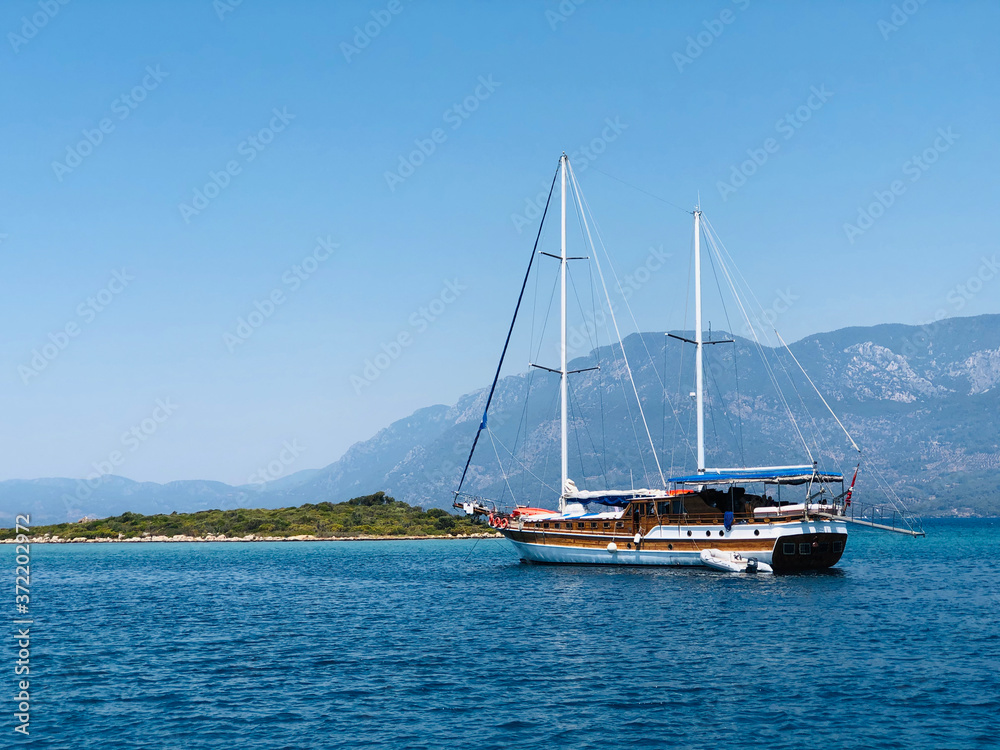 sailing boat on the sea