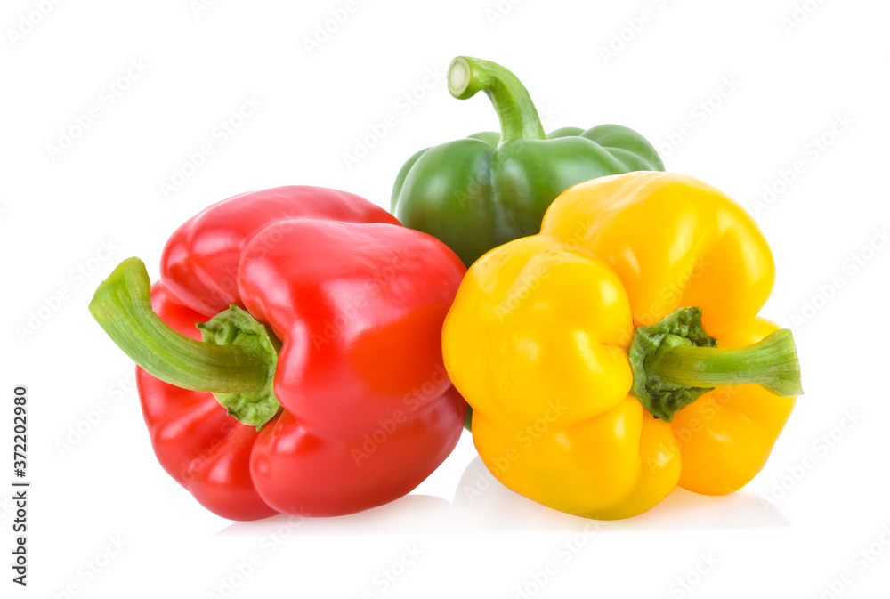 Fresh sweet pepper isolated on white background