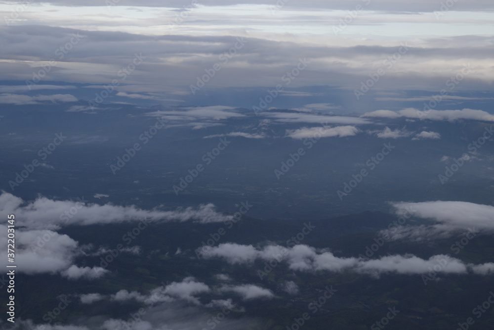 clouds over the mountains