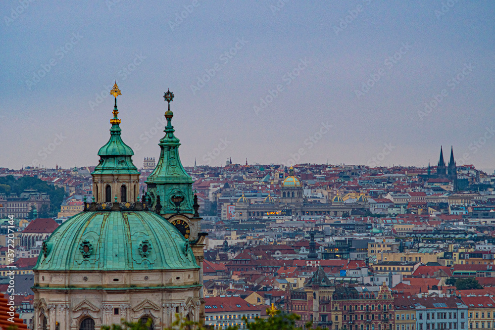 Panorama Tetti di Praga, cupole e guglie