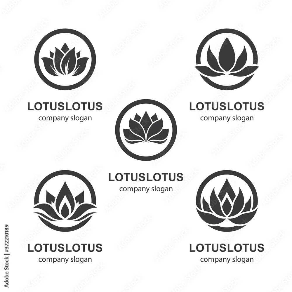Lotus logo template vector icon Lotus logo template vector icon