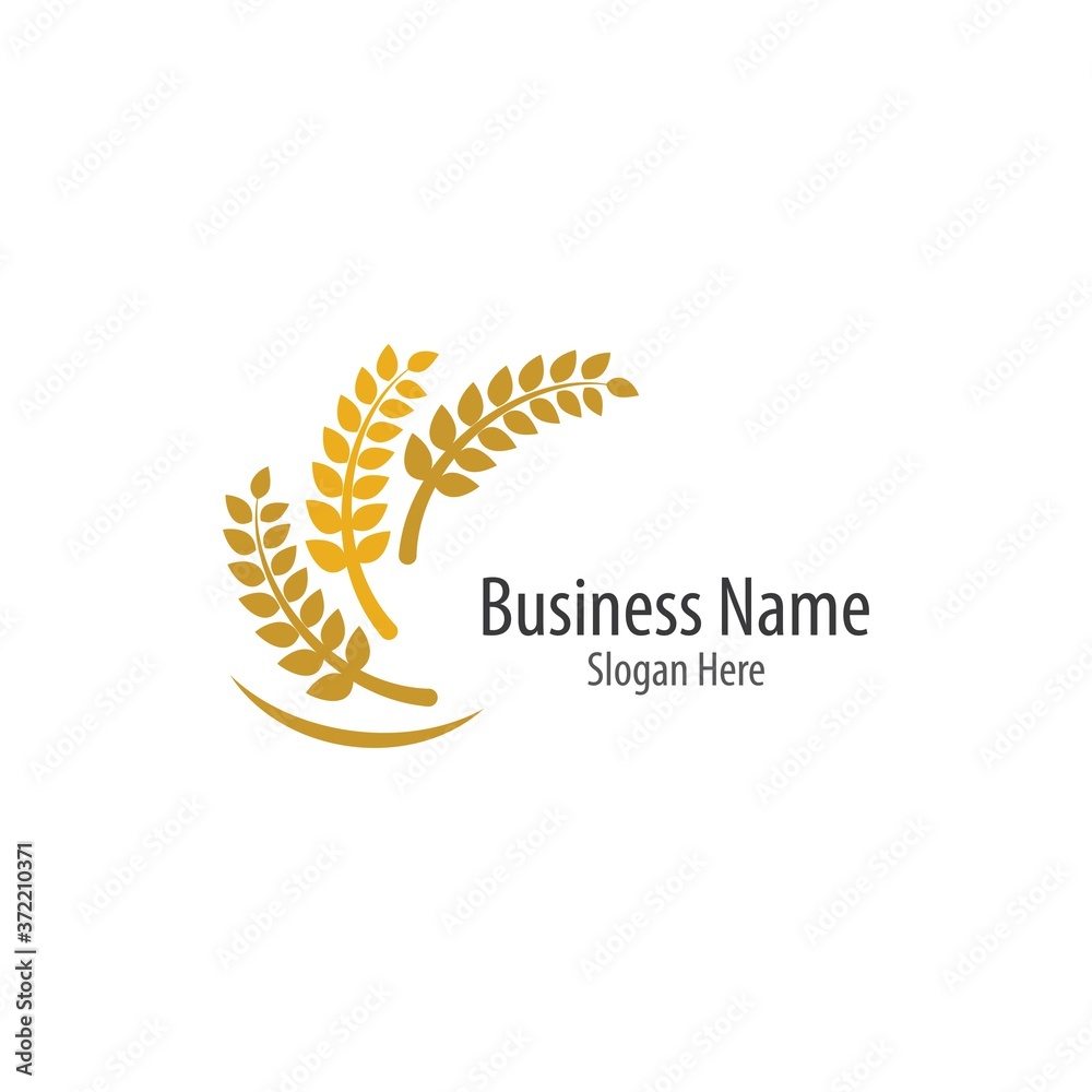Wheat logo template vector icon Wheat logo template vector icon
