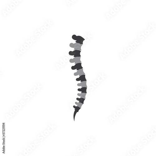 Spine logo template vector icon